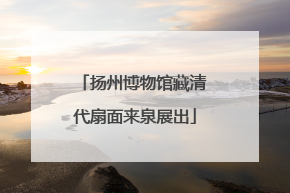 扬州博物馆藏清代扇面来泉展出