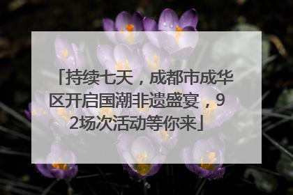 持续七天，成都市成华区开启国潮非遗盛宴，92场次活动等你来