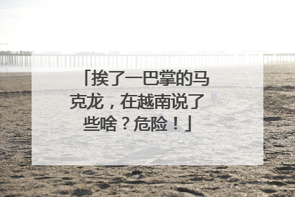 挨了一巴掌的马克龙，在越南说了些啥？危险！
