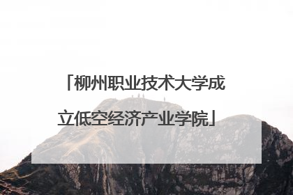 柳州职业技术大学成立低空经济产业学院