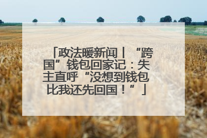 政法暖新闻丨“跨国”钱包回家记：失主直呼“没想到钱包比我还先回国！”