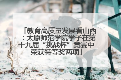教育高质量发展看山西：太原师范学院学子在第十九届“挑战杯”竞赛中荣获特等奖两项