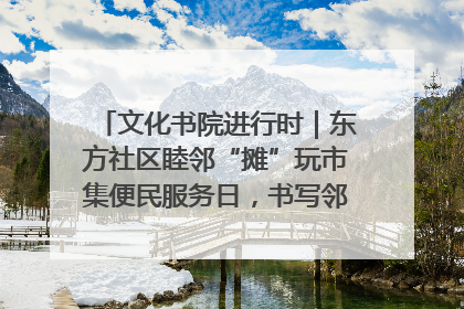文化书院进行时｜东方社区睦邻“摊”玩市集便民服务日，书写邻里共生新篇章