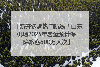 新开多趟热门航线！山东机场2025年暑运预计保障旅客800万人次