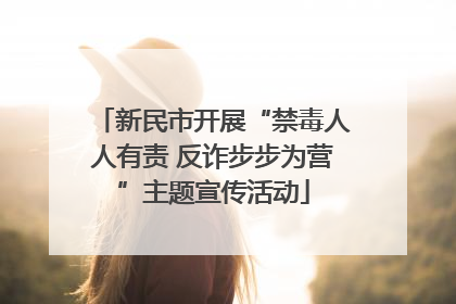 新民市开展“禁毒人人有责 反诈步步为营”主题宣传活动