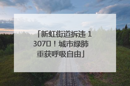 新虹街道拆违 1307㎡！城市绿肺重获呼吸自由