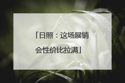 日照：这场展销会性价比拉满