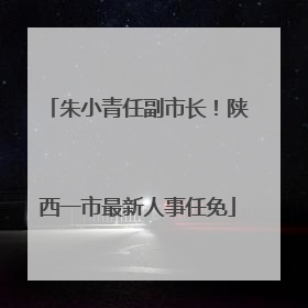 朱小青任副市长！陕西一市最新人事任免