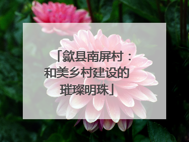 歙县南屏村：和美乡村建设的璀璨明珠