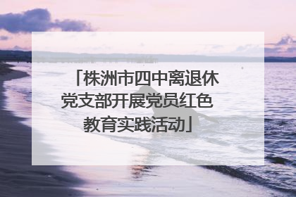 株洲市四中离退休党支部开展党员红色教育实践活动