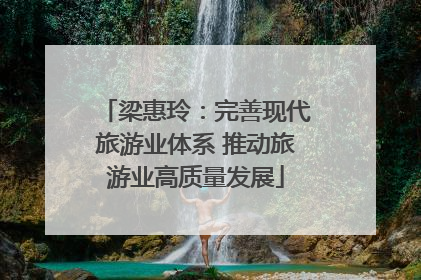 梁惠玲：完善现代旅游业体系 推动旅游业高质量发展