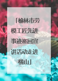 榆林市劳模工匠先进事迹巡回宣讲活动走进横山