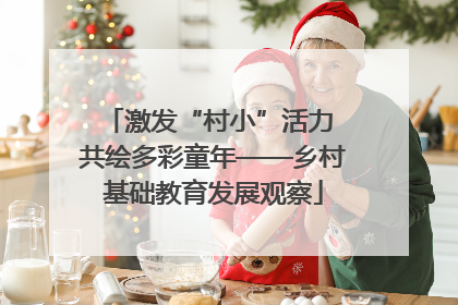 激发“村小”活力 共绘多彩童年——乡村基础教育发展观察