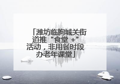 潍坊临朐城关街道推“食堂 +”活动，非用餐时段办老年课堂