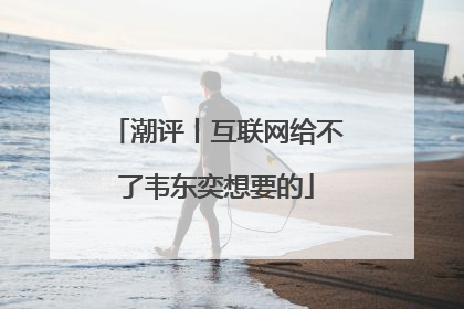 潮评丨互联网给不了韦东奕想要的