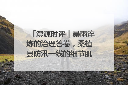 澧源时评｜暴雨淬炼的治理答卷，桑植县防汛一线的细节肌理与体系力量