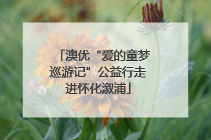 澳优“爱的童梦巡游记”公益行走进怀化溆浦