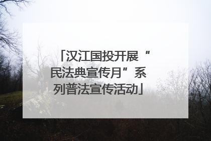 汉江国投开展“民法典宣传月”系列普法宣传活动