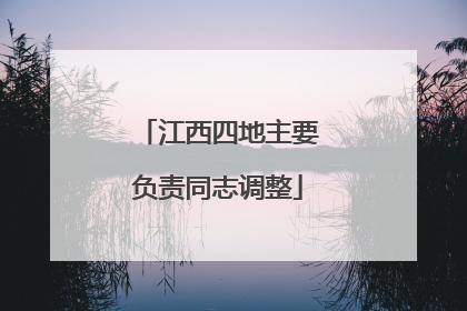 江西四地主要负责同志调整