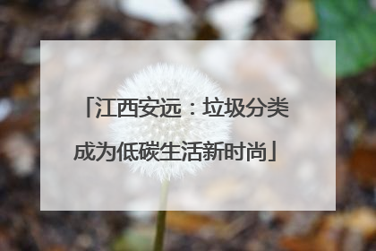 江西安远：垃圾分类成为低碳生活新时尚