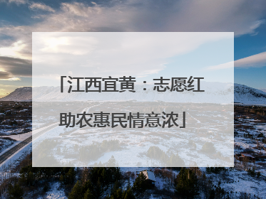 江西宜黄：志愿红助农惠民情意浓