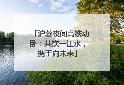 沪蓉夜间高铁动卧：共饮一江水，携手向未来