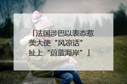 法国涉巴以表态惹美大使“风凉话” 扯上“蔚蓝海岸”