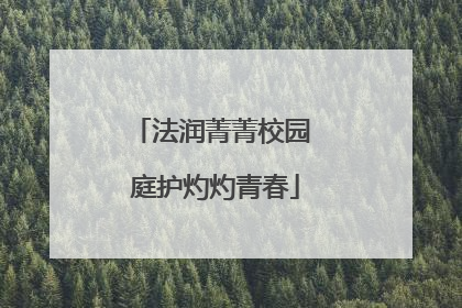 法润菁菁校园 庭护灼灼青春