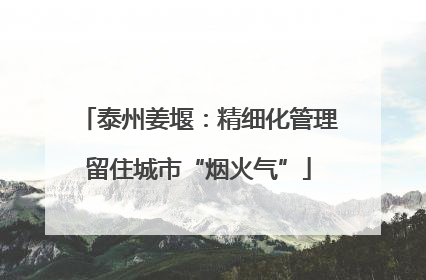 泰州姜堰：精细化管理留住城市“烟火气”