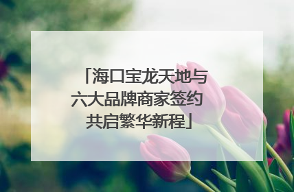 海口宝龙天地与六大品牌商家签约 共启繁华新程