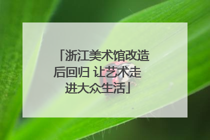 浙江美术馆改造后回归 让艺术走进大众生活