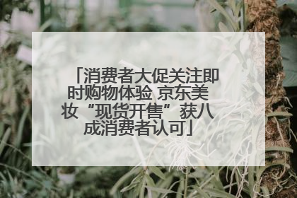 消费者大促关注即时购物体验 京东美妆“现货开售”获八成消费者认可