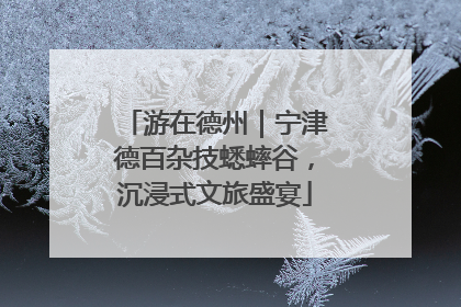 游在德州｜宁津德百杂技蟋蟀谷，沉浸式文旅盛宴