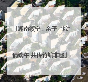 湖南绥宁：亲子“粽”情端午 共传竹编非遗