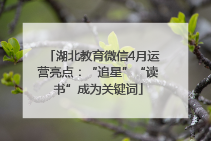 湖北教育微信4月运营亮点：“追星”“读书”成为关键词
