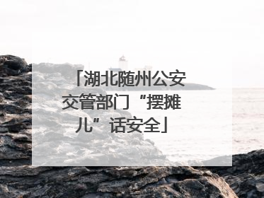 湖北随州公安交管部门“摆摊儿”话安全