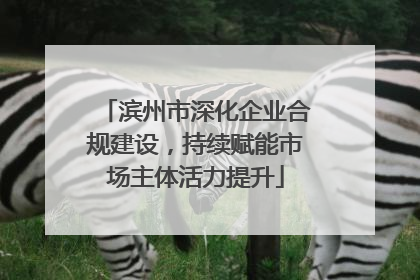 滨州市深化企业合规建设，持续赋能市场主体活力提升