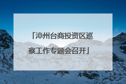 漳州台商投资区巡察工作专题会召开