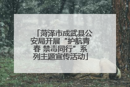 菏泽市成武县公安局开展“护航青春 禁毒同行”系列主题宣传活动