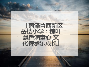 菏泽鲁西新区岳楼小学：粽叶飘香润童心 文化传承乐成长