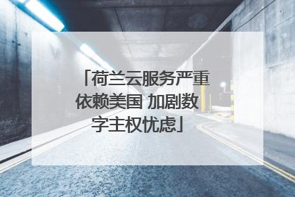 荷兰云服务严重依赖美国 加剧数字主权忧虑
