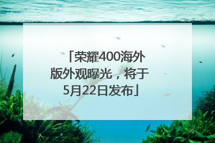 荣耀400海外版外观曝光，将于5月22日发布