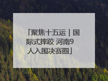 聚焦十五运｜国际式摔跤 河南9人入围决赛圈