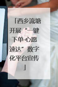 西乡流塘开展“一键下单·心愿速达”数字化平台宣传