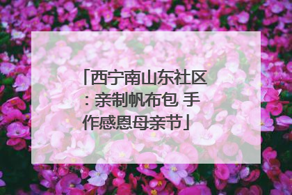 西宁南山东社区：亲制帆布包 手作感恩母亲节