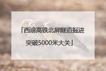 西渝高铁北屏隧道掘进突破5000米大关
