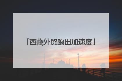 西藏外贸跑出加速度