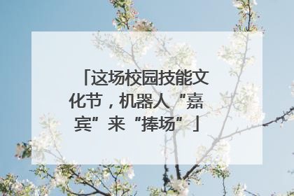 这场校园技能文化节，机器人“嘉宾”来“捧场”