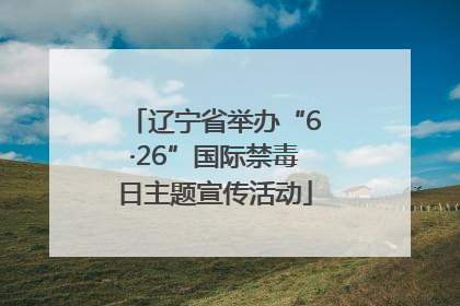辽宁省举办“6·26”国际禁毒日主题宣传活动