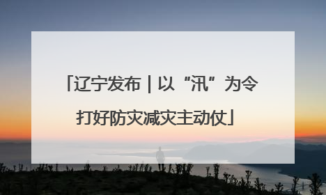 辽宁发布｜以“汛”为令 打好防灾减灾主动仗